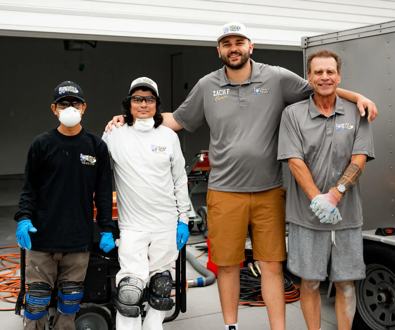 zach fry with paint it right teams